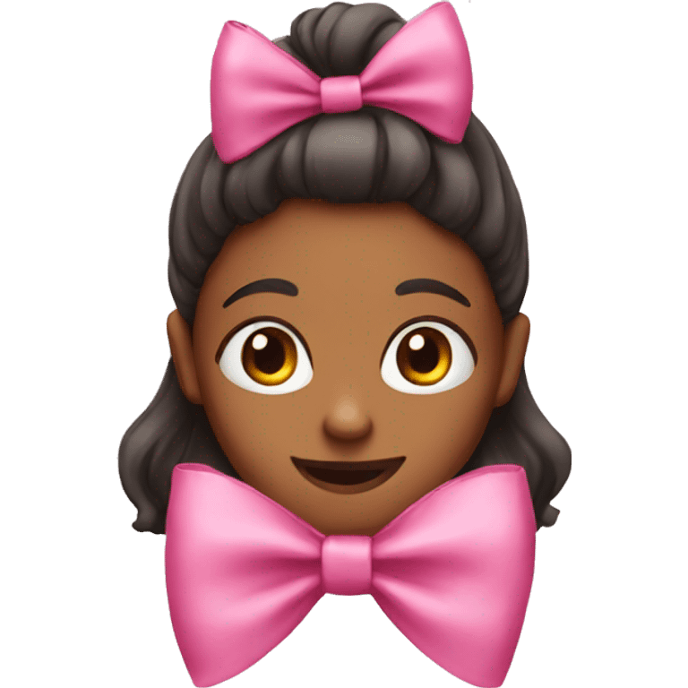 A pink bow emoji