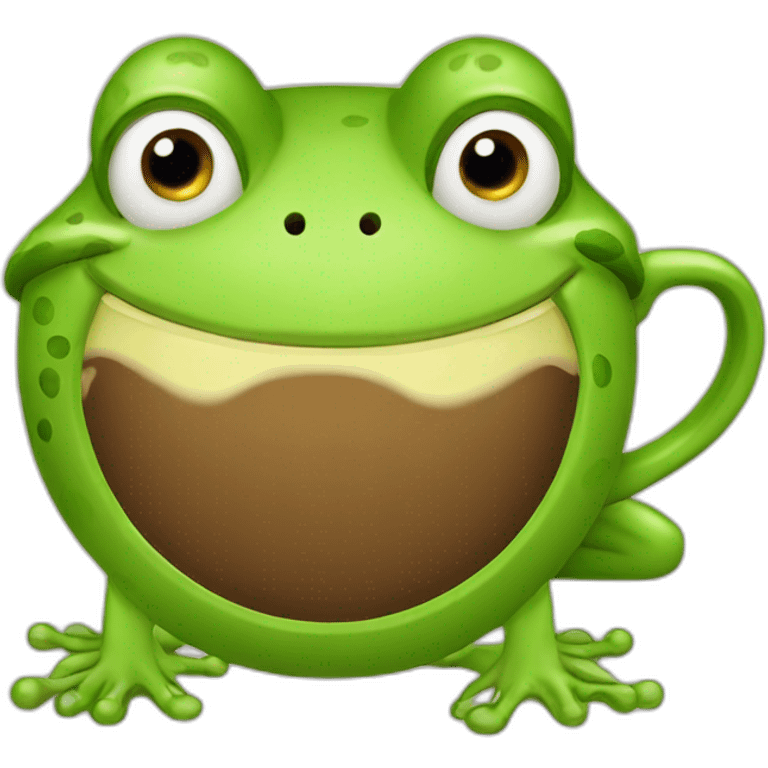 frog cup tea emoji