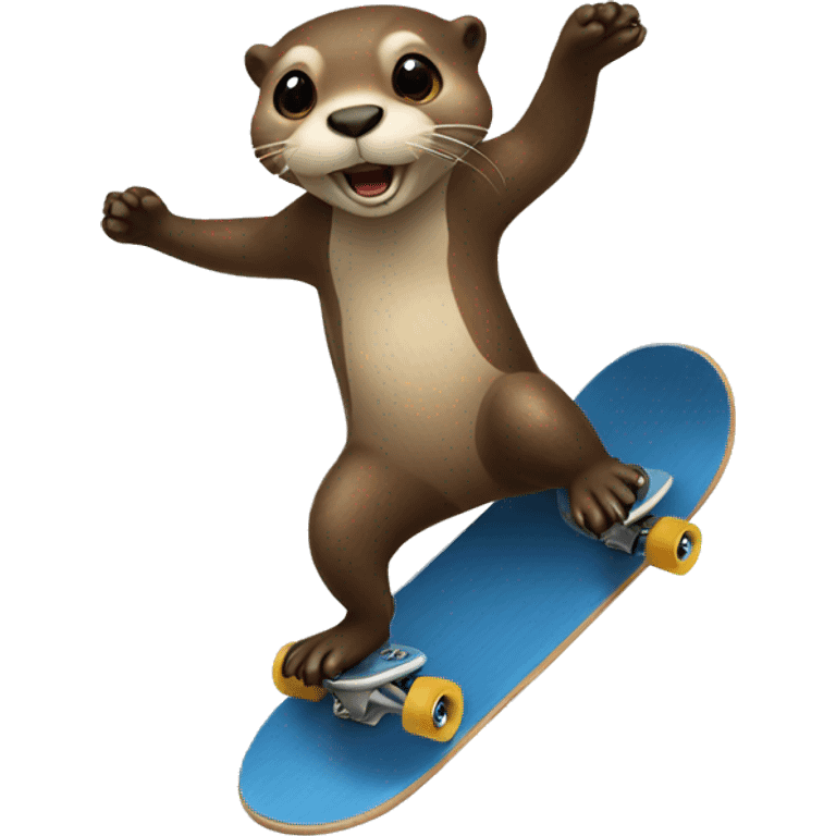 Otter skateboarding  emoji