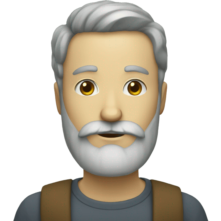 bearded man solving math emoji