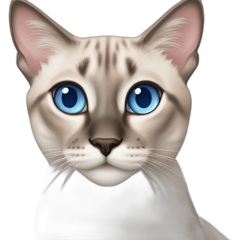 female blue-eyed lynx point siamese cat emoji