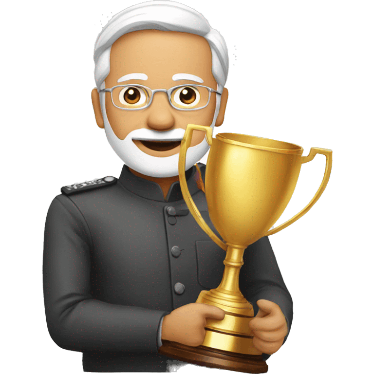 Modiji with trophy  emoji