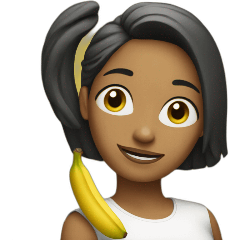 woman as a banana emoji