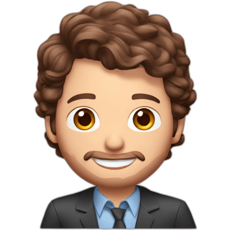 Chris Pratt brunette cartoon emoji