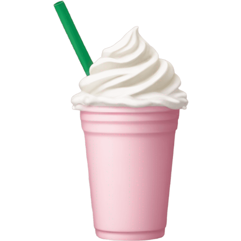 Aesthetic light pink Starbucks drink emoji