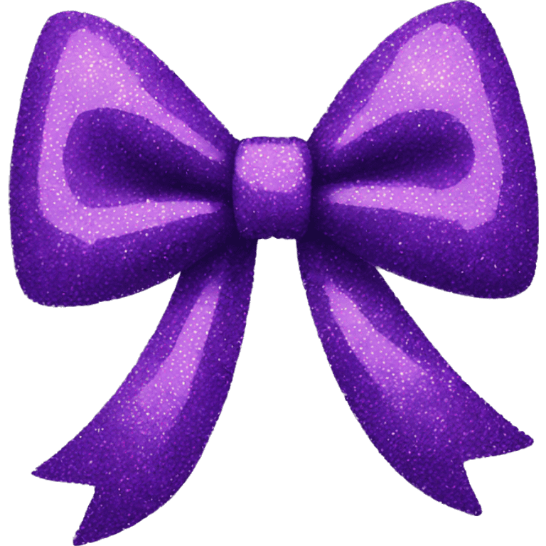 Purple glitter bow emoji