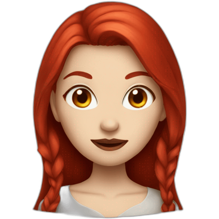 vampire girl with red hair emoji