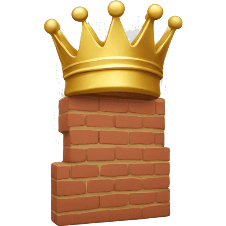 a brick with gold crown emoji