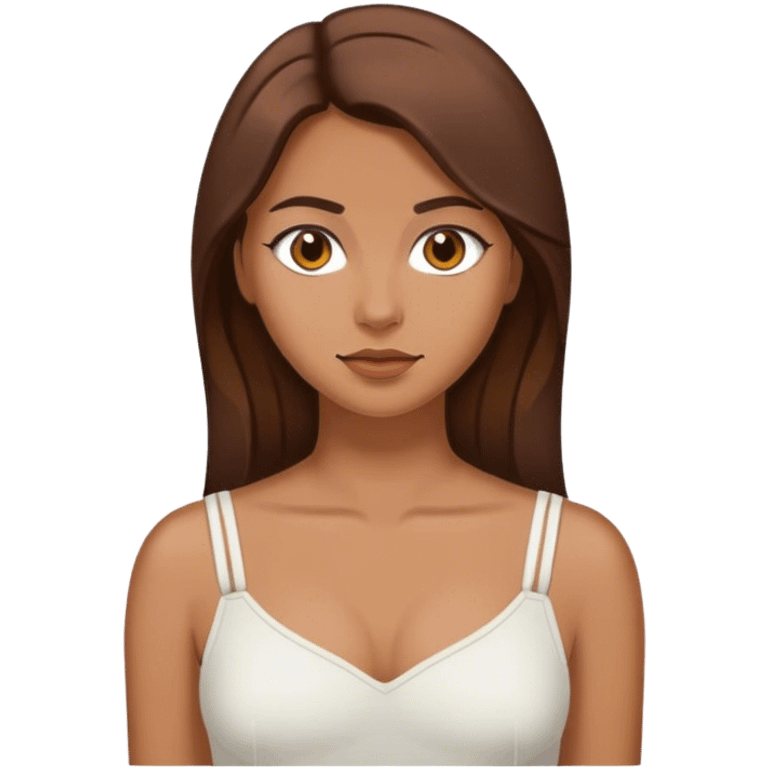 Romanian girl with brown hair tan skin emoji