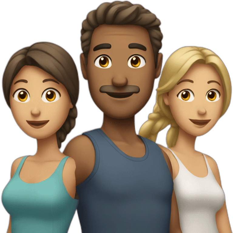 Man and two women emoji