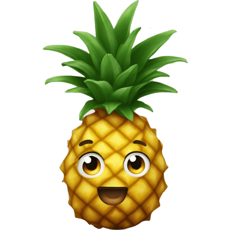 Curly headed pineapple emoji