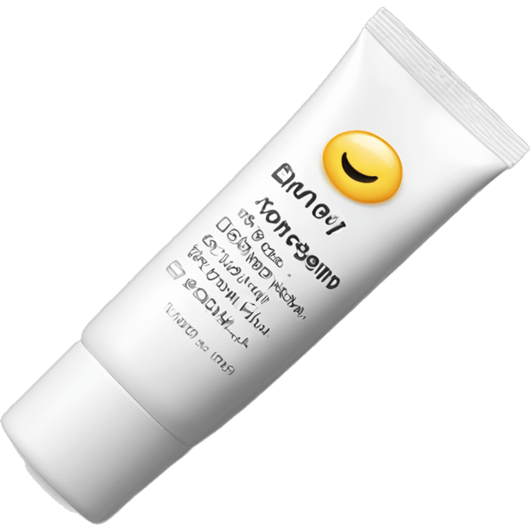 eye cream bottle with label emoji