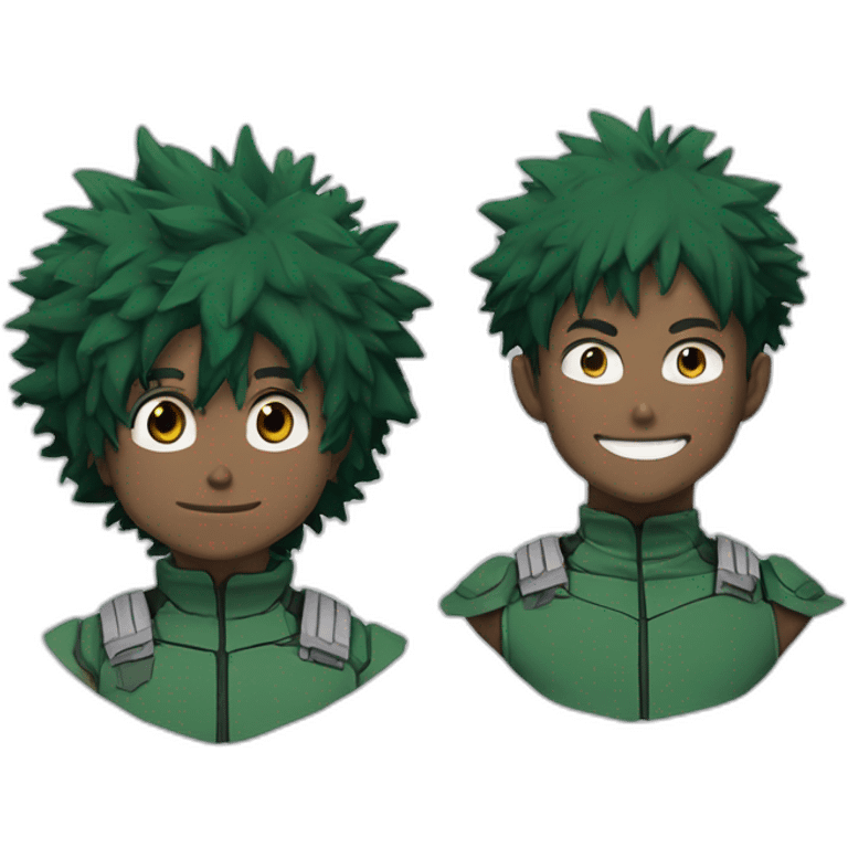 Deku en tenu de héro my hero academia emoji