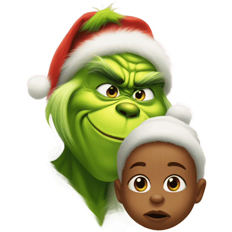 Grinch with a baby emoji