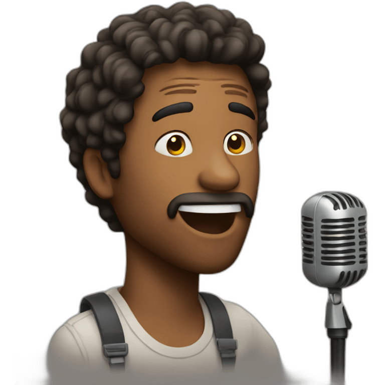 a man singing a song emoji