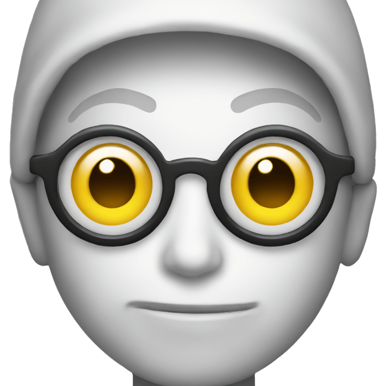 Emoji :-) with X4 eyes hip-hop emoji