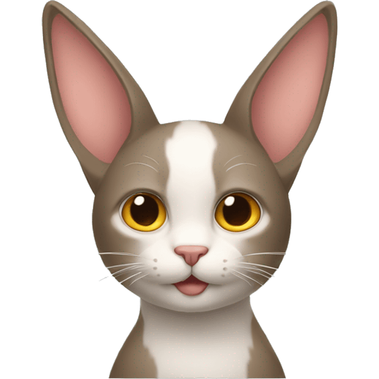 Un gato con orejas de conejo  emoji