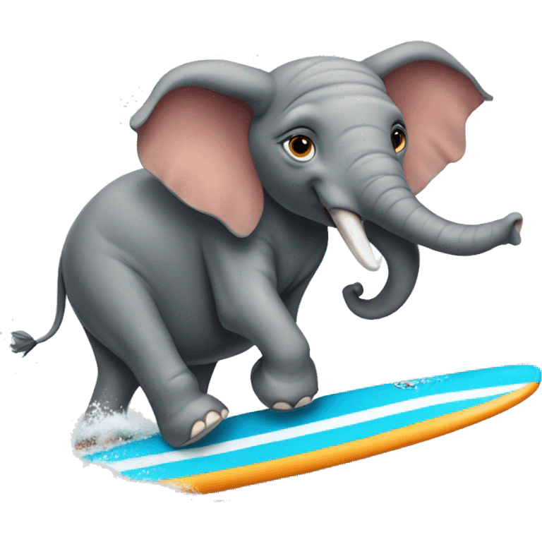 elephant on a surf emoji