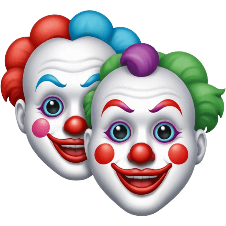 double clown face  emoji