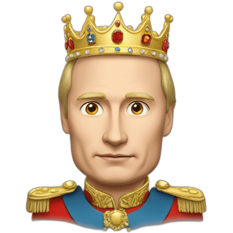 putin with crown emoji