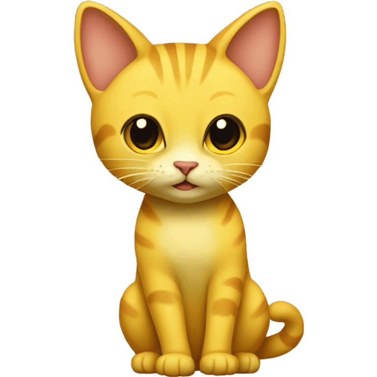 Yellow lombax-cat full body emoji