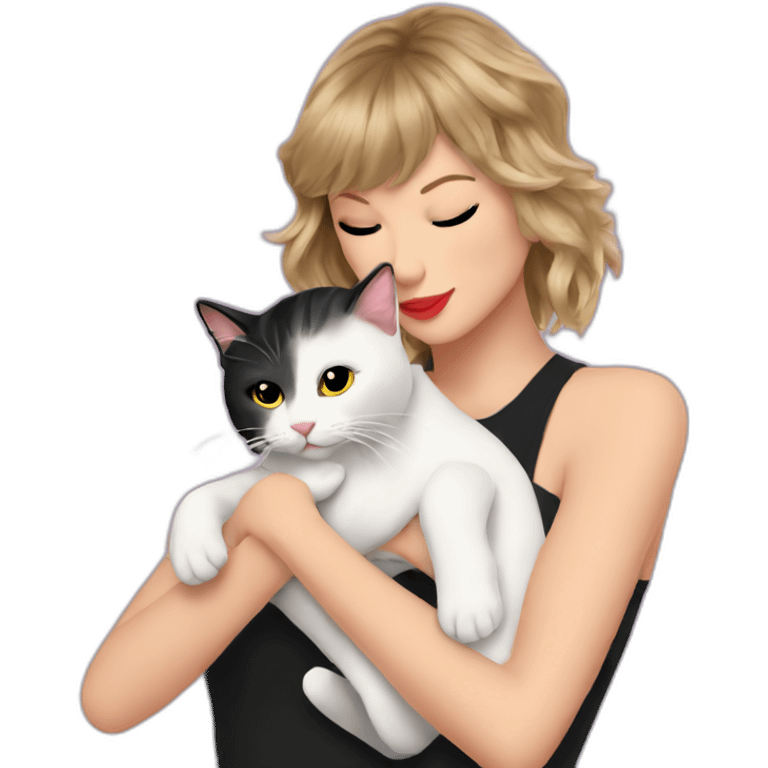 Taylor Swift hugging cat emoji