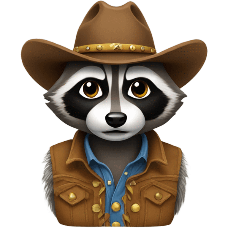 Racoon cowboy emoji