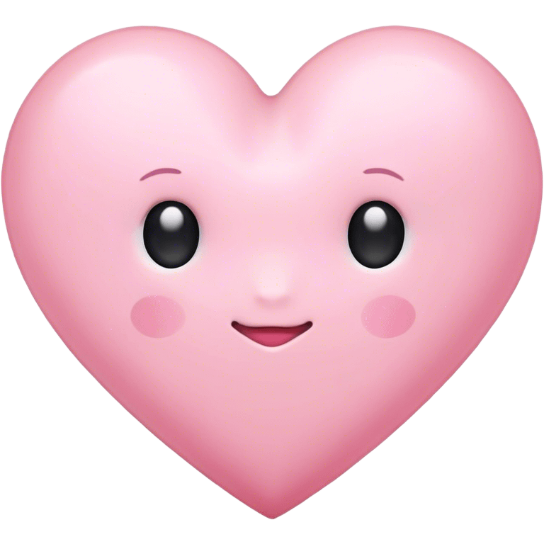 Soft pink heart emoji