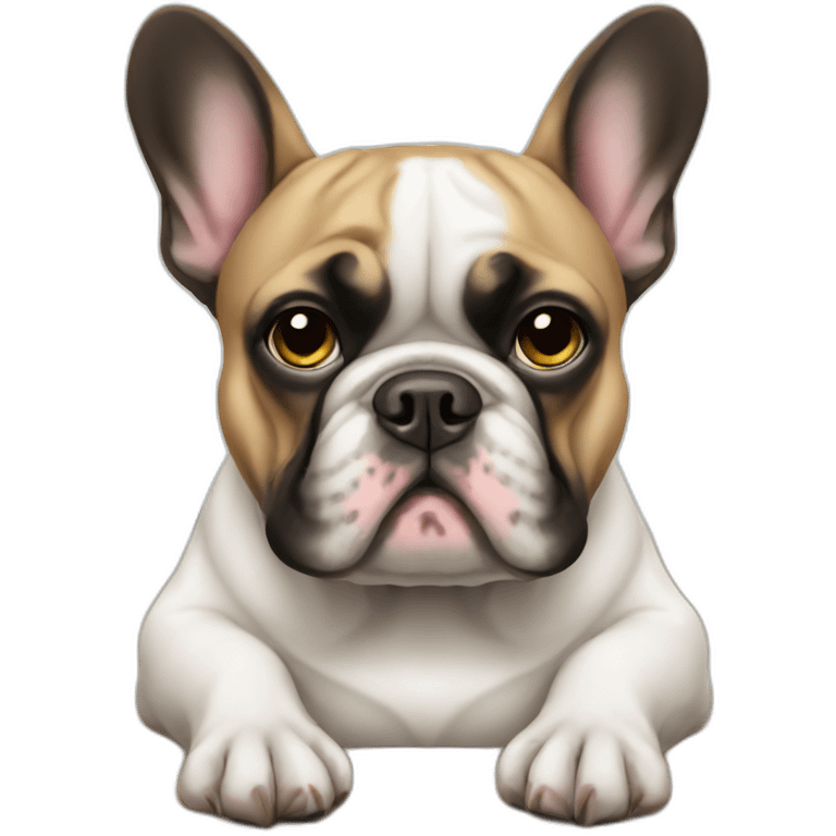 Unhappy FRENCH BULLDOg at work emoji