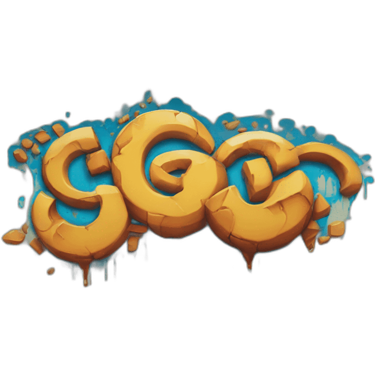 graffiti of the words "good game" emoji