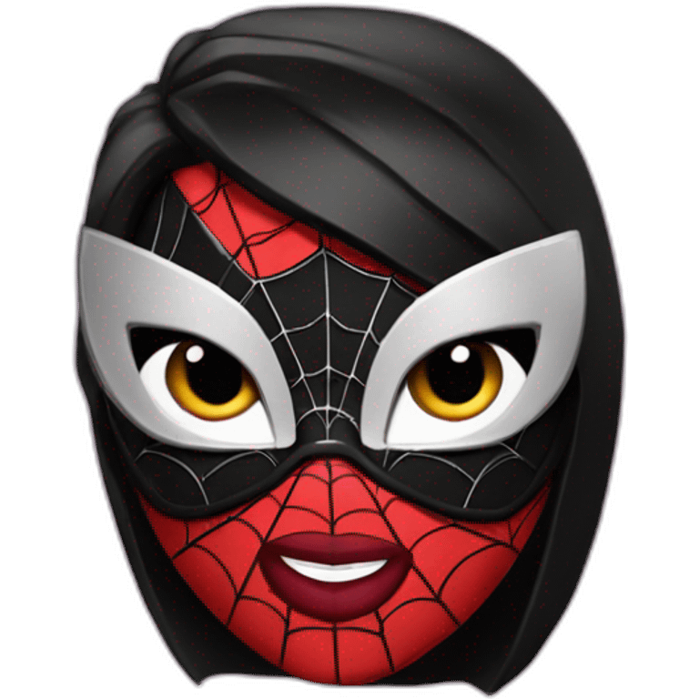 Gwen spiderverse with mask emoji