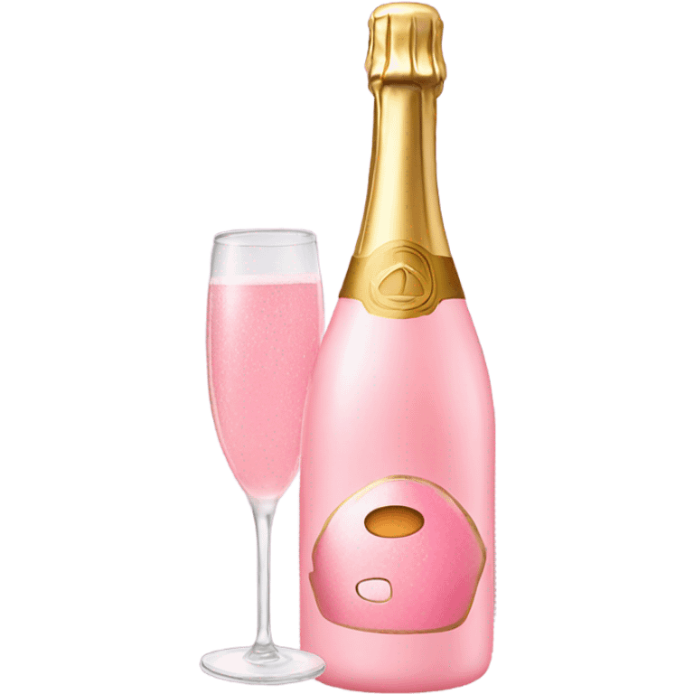 Pink champagne emoji