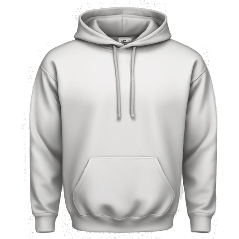 Plain White color pullover hoodie no person emoji