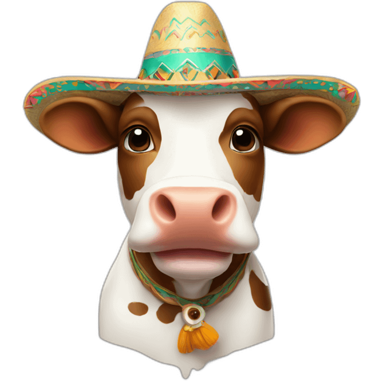 cow with sombrero emoji