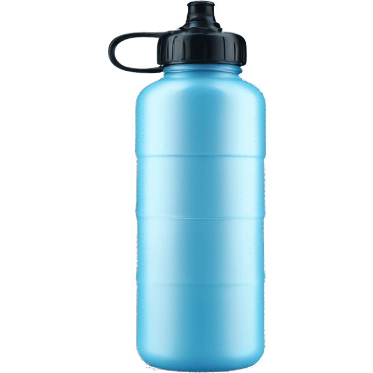 A water bottle is a portable container designed to hold and transport water or other beverages emoji