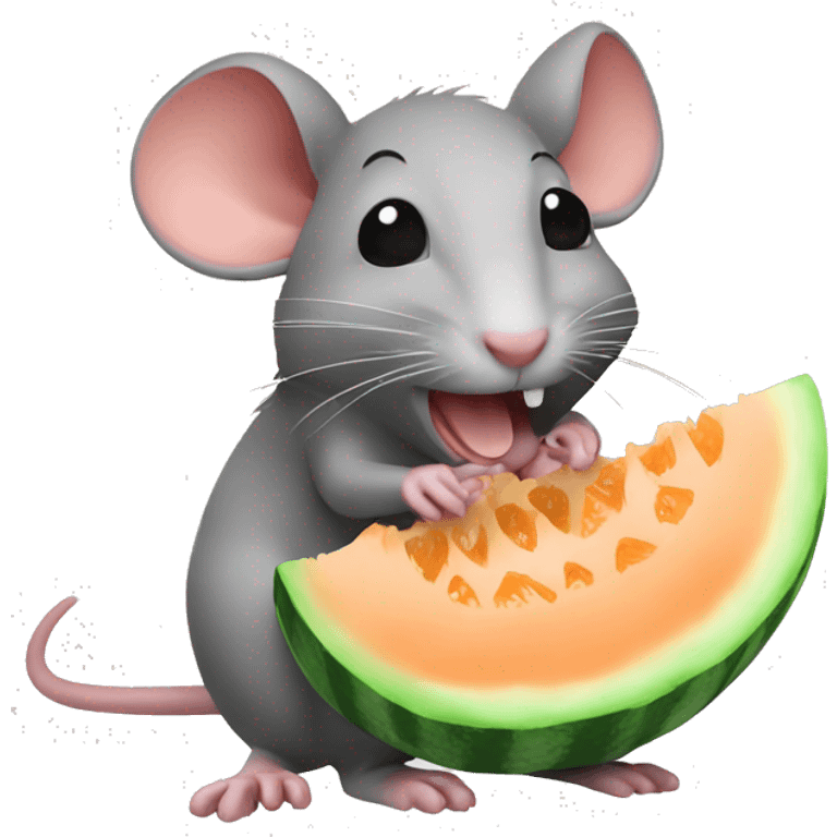 Rat eating melon  emoji