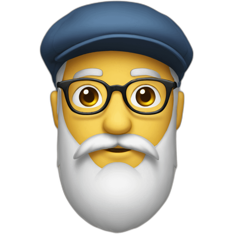 flatcap glasses and beard emoji