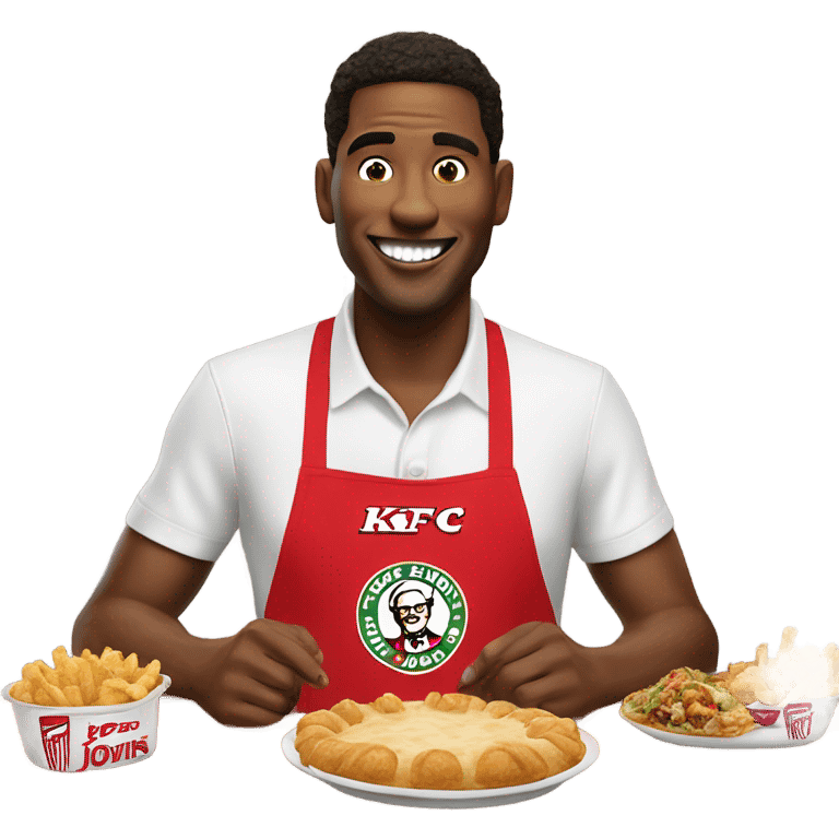 KFC guy eating papa johns  emoji