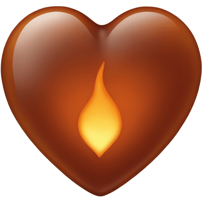 Burnt sienna glass heart emoji