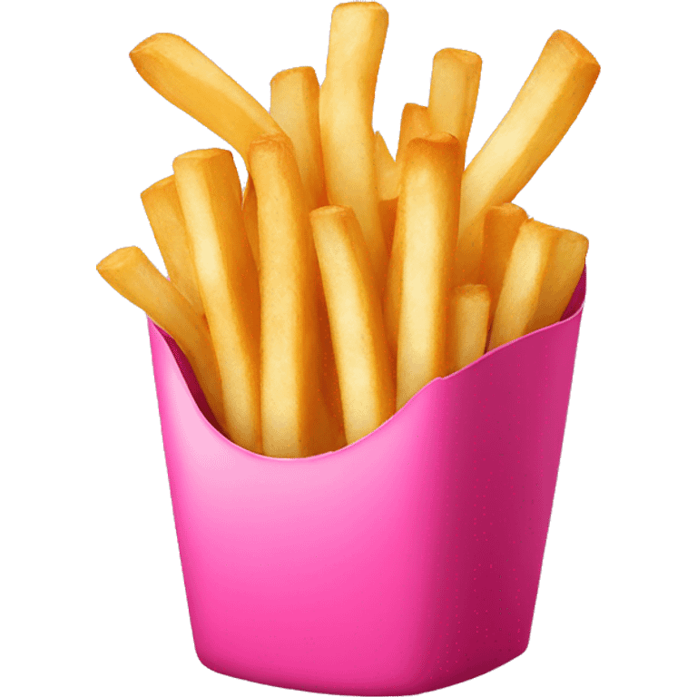 Pink French fries emoji