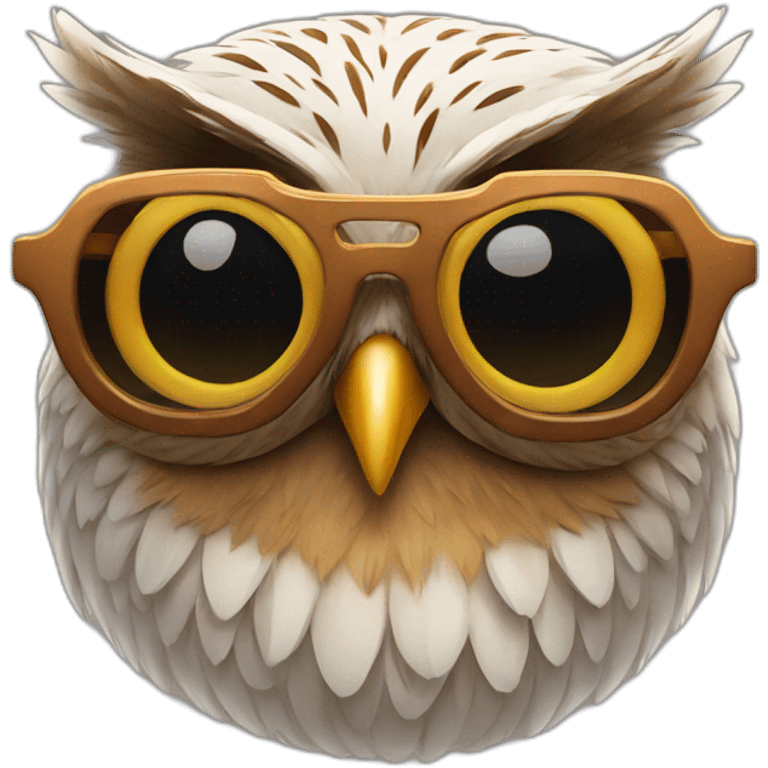 Owl with sunglasses emoji