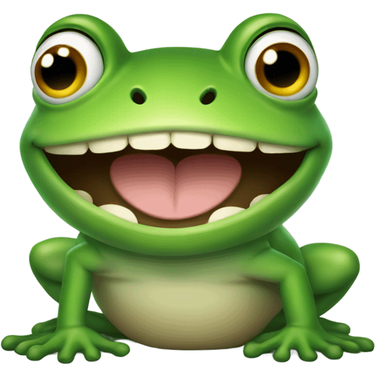 Big smiling frog emoji