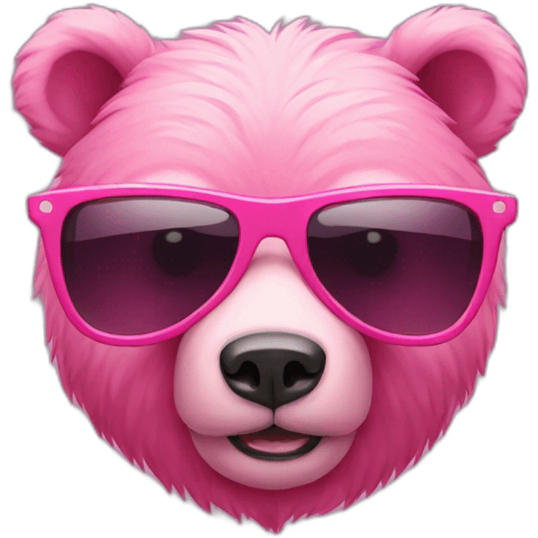 pink bear with sunglasses emoji