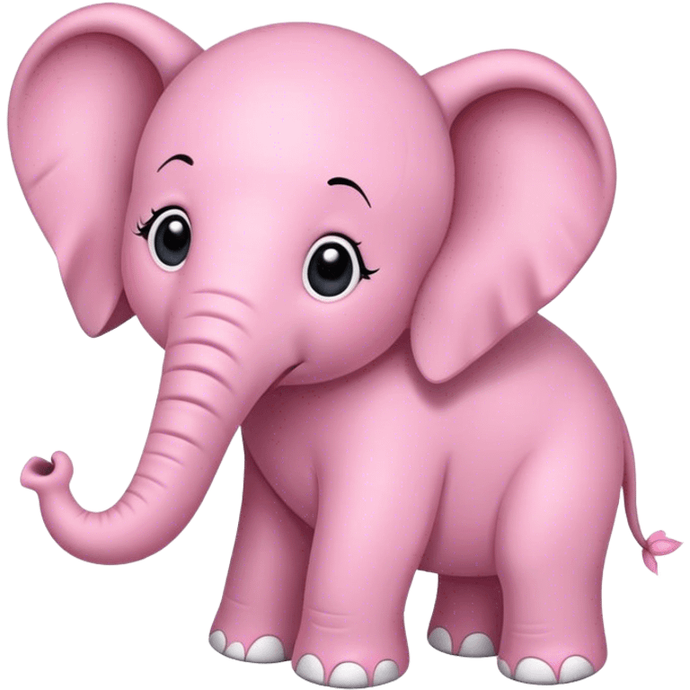 Baby pink elephant emoji