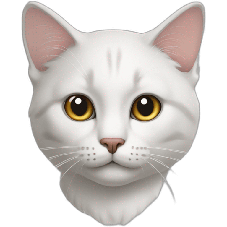 Cat with white thob emoji