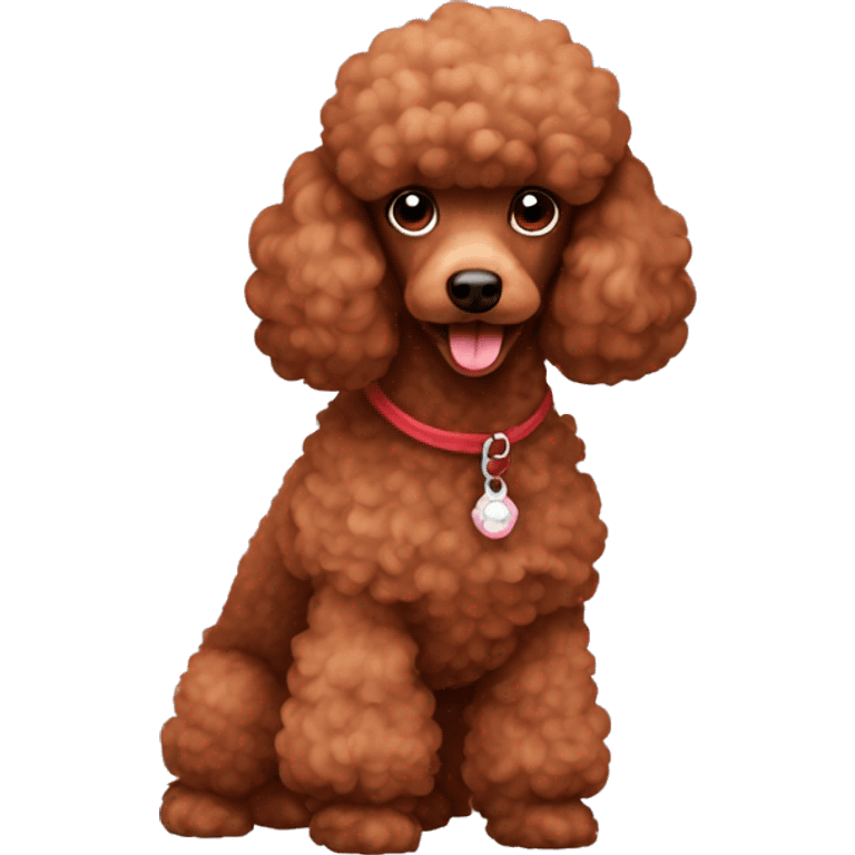 Yoy poodle in red brown  emoji