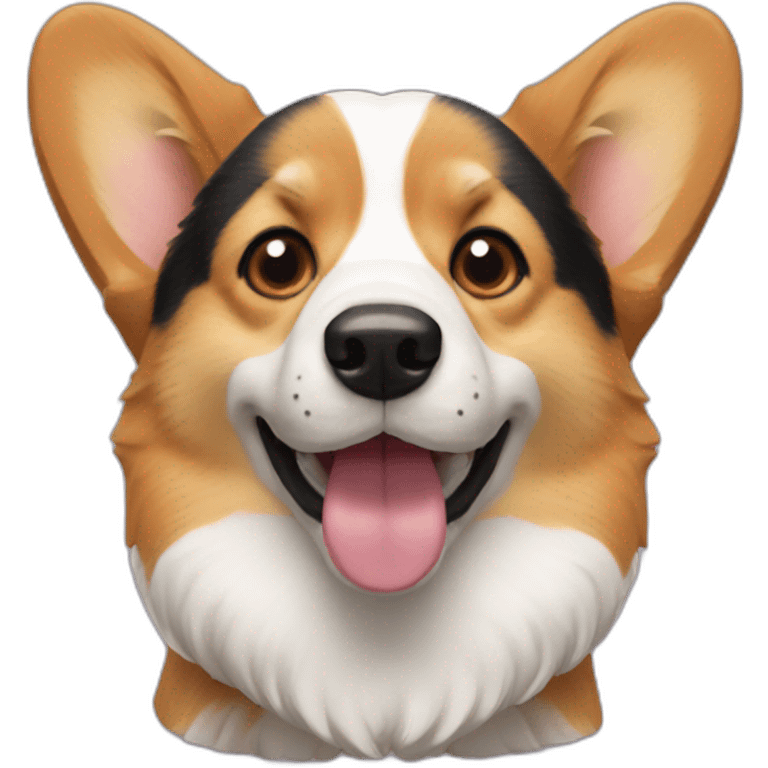 Corgi dog with beard  emoji