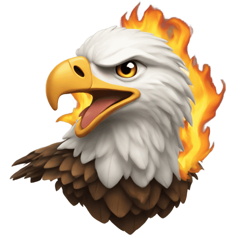 Eagle on fire emoji