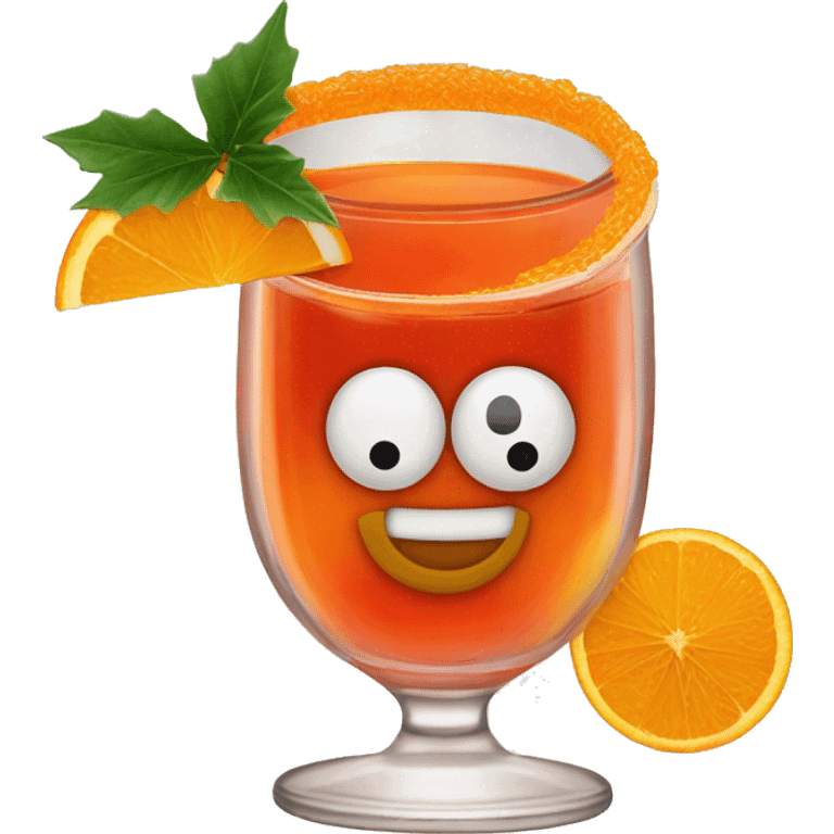 Mulled aperol in a craft cup emoji