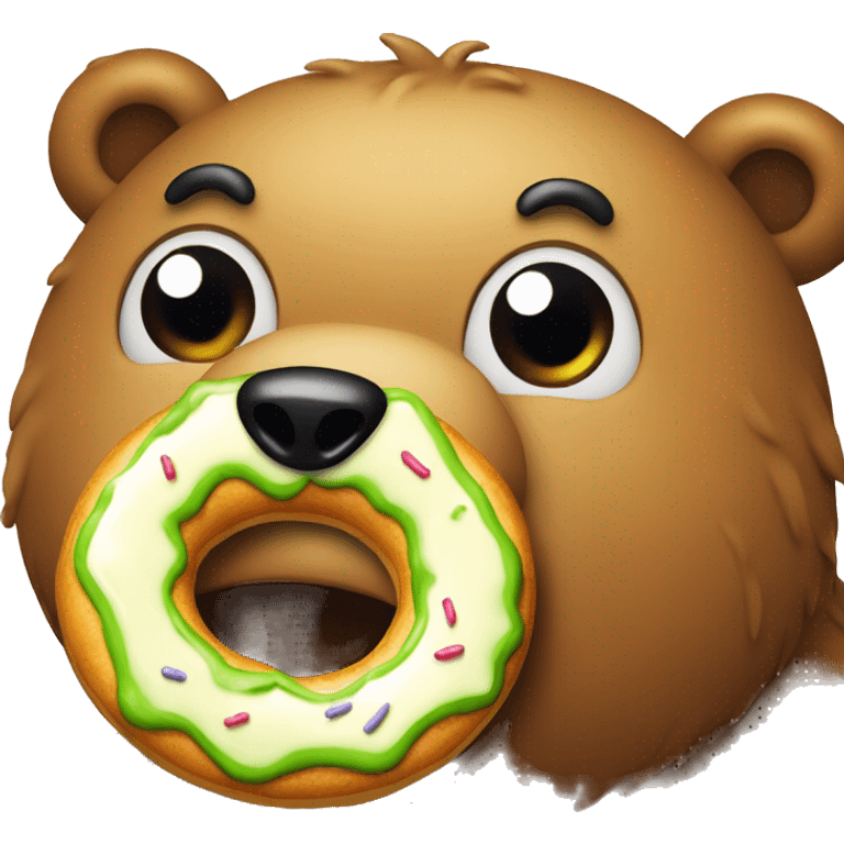 Ours qui mange un donut emoji